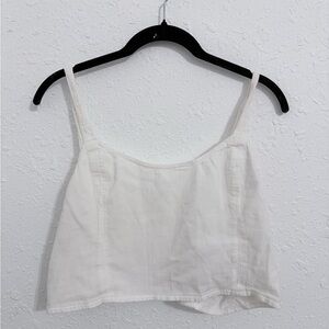 Aerie Cream Sleeveless Crop Top